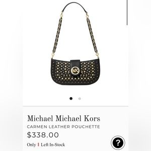 Michael Michael Kors Carmen Leather Pouchette Handbag